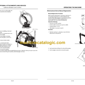 Hitachi ZX470-7, ZX670-7, ZX870-7 class Hydraulic Excavator Operator’s Manual (ENMJAQ-EN1-1, ENMJAQ-EN1-2, ENMJAQ-EN1-3, ENMJAQ-EN1-4, ENMJAQ-EN1-5)