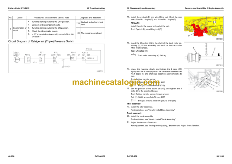 Komatsu D475A-8E0 Bulldozer Shop Manual (SEN06781-07)