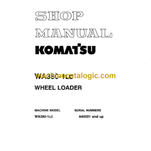 Komatsu WA380-1LC Wheel Loader Shop Manual (CEBMW23030)