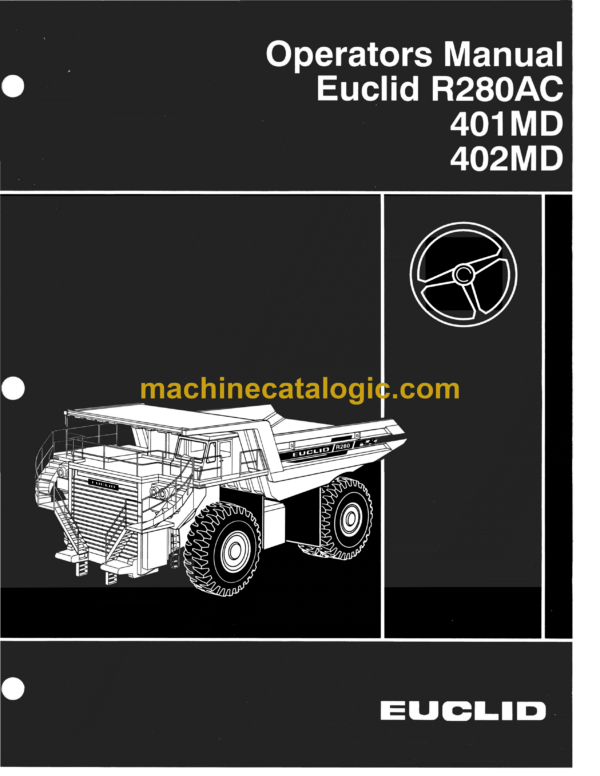 Hitachi R280AC 401MD,402MD Dump Truck Operator's Manual (10160)