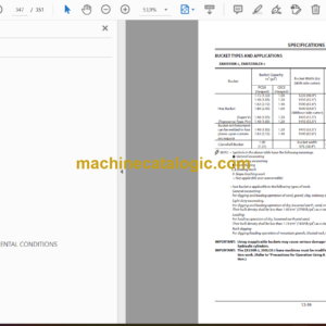 Hitachi ZX180-3 Class, ZX200-3 Class, ZX330-3 Class Excavator Operator’s Manual (EM1U1-2-1)