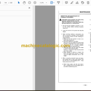 Hitachi EX270-5,EX270LC-5 Excavator Operator’s Manual (EM15J-1-1)