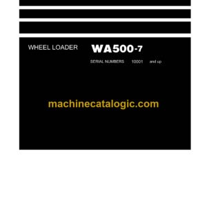 Komatsu WA500-7 Wheel Loader Shop Manual (GEN00115-01)