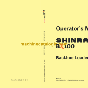 Hitachi Shinrai Power BX100 Backhoe Loader Operator Manual