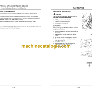 Hitachi ZX135US-7, ZX225US-7, ZX225USLC-7 Hydraulic Excavator Operator’s Manual (ENMDA4-1-3, ENMDA4-1-4)