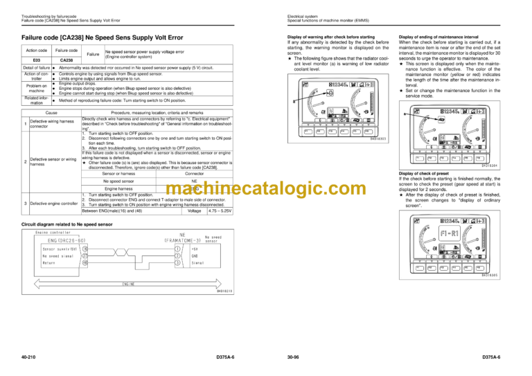 Komatsu D375A-6 Bulldozer Shop Manual (SEN06849-01)