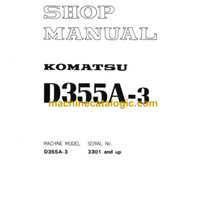 Komatsu D355A-3 Bulldozer Shop Manual (SEBM0195B09)