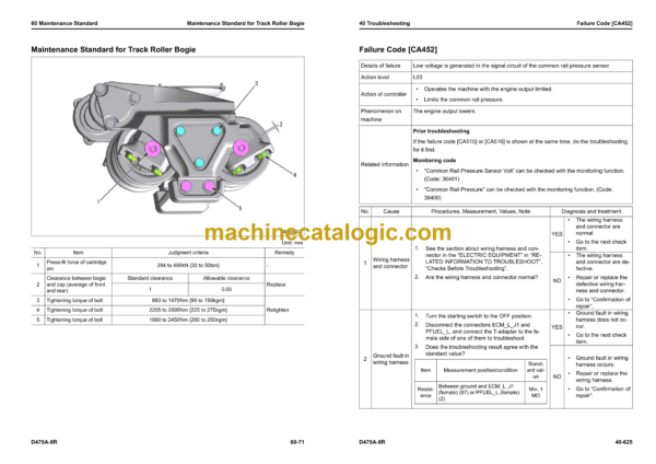 Komatsu D475A-8R Bulldozer Shop Manual (SEN06892-04)