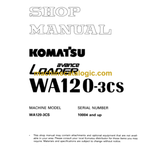 Komatsu WA120-3CS Avance Loader Wheel Loader Shop Manual (SEBM012402)