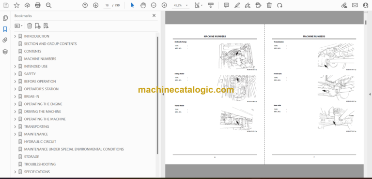 Hitachi ZX135W-7, ZX150W-7, ZX155W-7, ZX175W-7, ZX180W-7, ZX220W-7