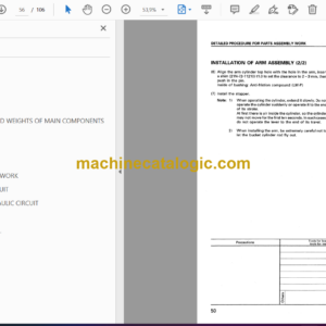 Komatsu PC1100-6 PC1100SP-6 PC1100LC-6 Hydraulic Excavator Field Assembly Instruction (SEAW001101)