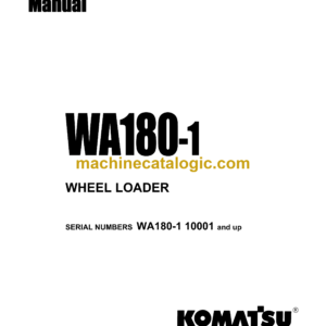 Komatsu WA180-1 Wheel Loader Shop Manual (SEBMU4170105)