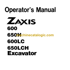 Hitachi ZX600, ZX600LC, ZX650H, ZX650LCH Excavator Operator's Manual (em17p-1-1)