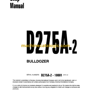 Komatsu D275A-2 Bulldozer Shop Manual (SEBM000207)