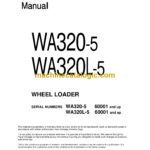 Komatsu WA320-5, WA320L-5 Wheel Loader Shop Manual (SEBM034604)