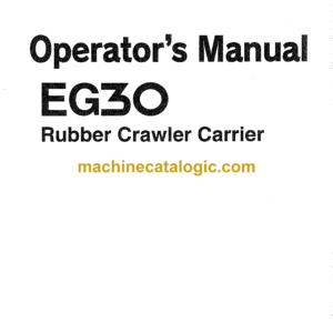 Hitachi EG30 Carrier Operator's Manual (EM81J-EN1-1, EM81J-EN1-2)