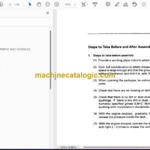 Komatsu PC600-6 Hydraulic Excavator Field Assembly Instruction (SEAW001700)