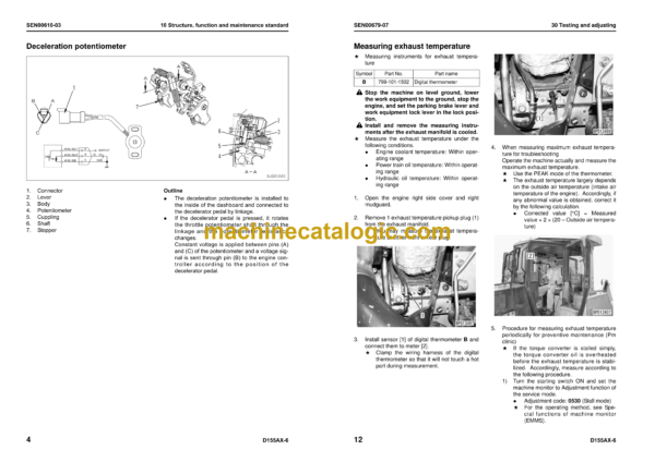 Komatsu D155AX-6 Bulldozer Shop Manual (SEN00596-29)