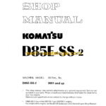 Komatsu D85E-SS-2 Bulldozer Shop Manual (SEBM003002)