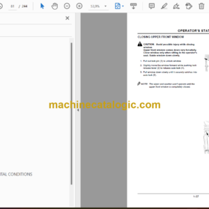 Hitachi ZX80, ZX80LC Excavator Operator’s Manual (EM1CD-NA2-1, EM1CD-NA2-2)