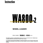 Komatsu WA800-2 Wheel Loader Field Assembly Instruction (SEAW04280202)