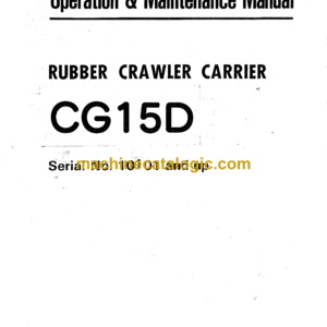 Hitachi CG15D Carrier Operation & Maintenance Manual (ME81F-1-1)