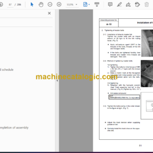 Komatsu D375A-8E0 Bulldozer Field Assembly Instruction (GEN00199-00)