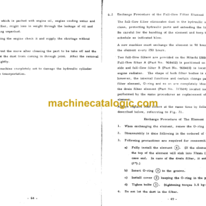 Hitachi UH06DT Hydraulic Excavator Perkins Operating Manual Service Manual (EM162-1)