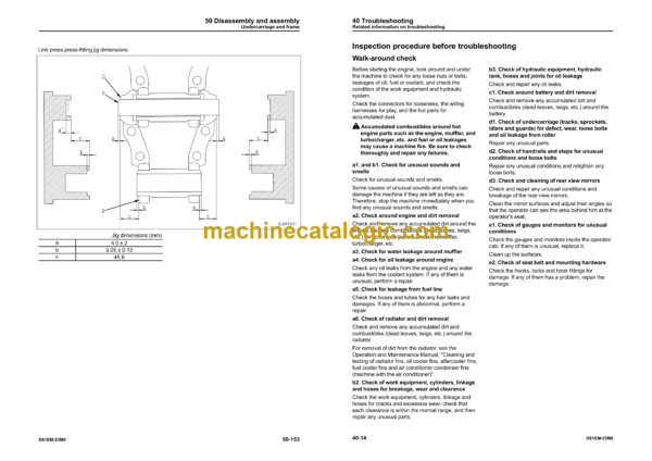 Komatsu D61E-23M0 Planer Shop Manual (B10001 and up)