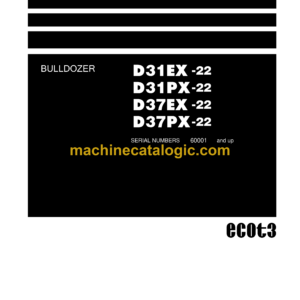 Komatsu D31EX-22, D31PX-22, D37EX-22, D37PX-22 Bulldozer Shop Manual (SEN04343-09)