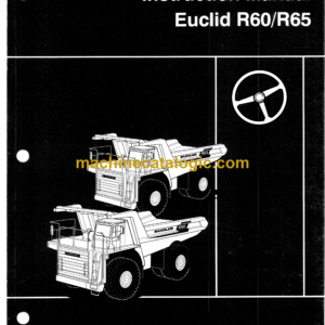 Hitachi R60, R65 Dump Truck Operator's Manual (10121ENG)