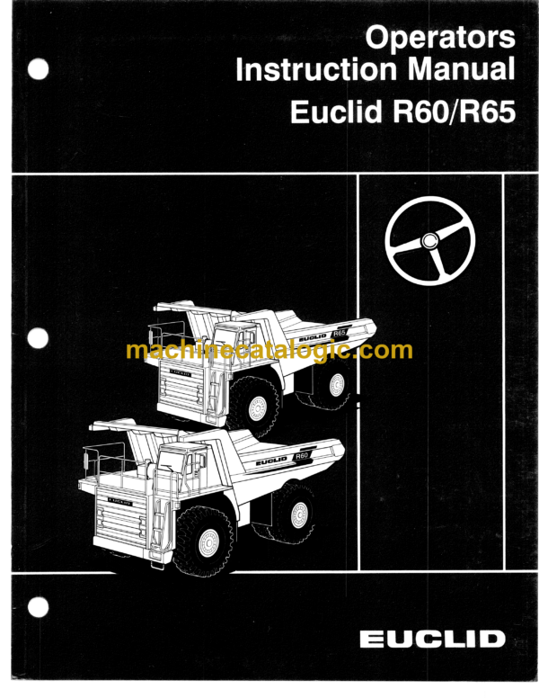 Hitachi R60, R65 Dump Truck Operator's Manual (10121ENG)