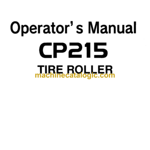 Hitachi CP215 Tire Roller Operator's Manual (EM8UA-1-1)