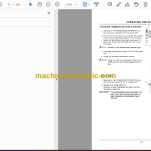 Hitachi EX2500-5 Electric Excavator Operators Manual (EM186-OP6-1, EM186-OP4-2, EM186-OP7-1, EM186-OP9-1)