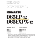 Komatsu D65E,P-12, D65EX,PX-12 Bulldozer Shop Manual (SEBM001922)