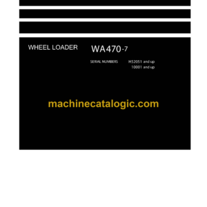 Komatsu WA470-7 Wheel Loader Shop Manual (VENBM42500)