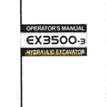 Hitachi EX3500-3 Hydraulic Excavator Operator's Manual (EM185-6-1, EM185-6-2)