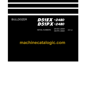 Komatsu D51EX-24E0, D51PX-24E0 Bulldozer Shop Manual (SEN06886-05)