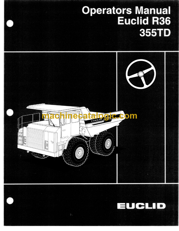 Hitachi R36 355TD Dump Truck Operator's Manual (2124303001)