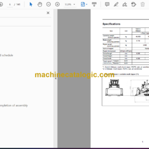 Komatsu D275A-6 Bulldozer Field Assembly Instruction (GEN00254-01)