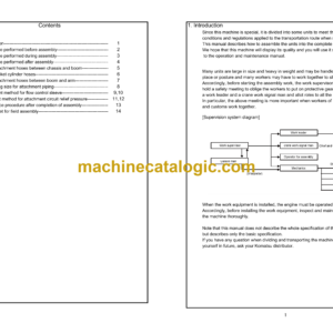 Komatsu PC850-8R1 Hydraulic Excavator Field Assembly Instruction (GEN00150-00)