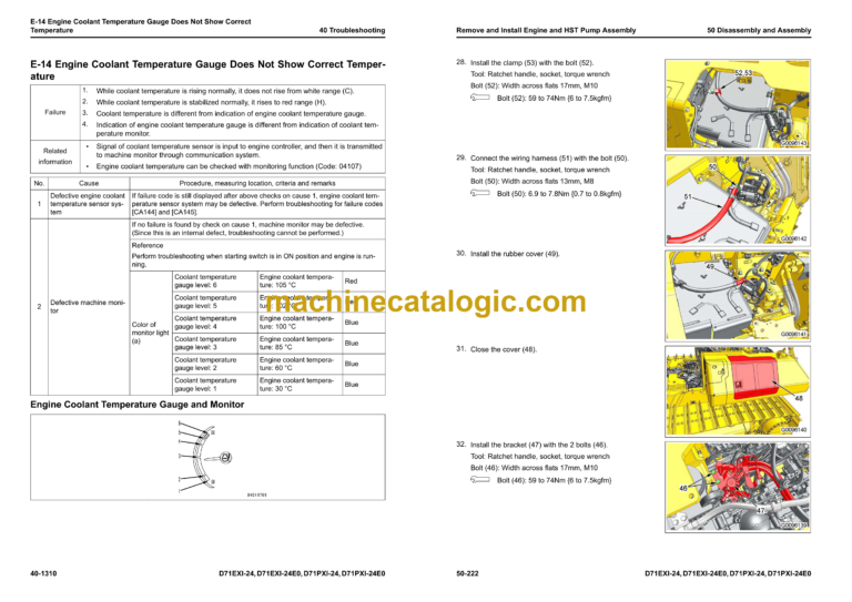 Komatsu D71EXi-24, D71EXi-24E0, D71PXi-24, D71PXi-24E0 Bulldozer Shop Manual (SEN06842-09)