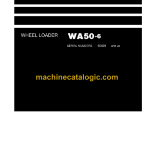 Komatsu WA50-6 Wheel Loader Shop Manual (SEN04670-10)