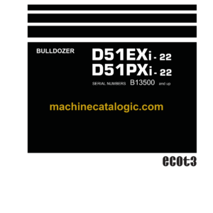 Komatsu D51EXi-22, D51PXi-22 Bulldozer Shop Manual (KEBM028604)