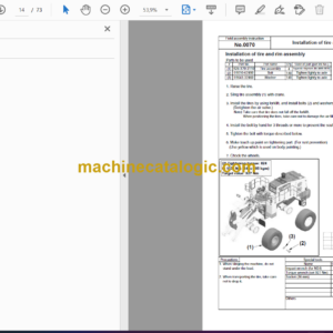 Komatsu WA600-8 Wheel Loader Field Assembly Instruction (GEN00139-00)