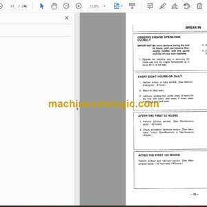 Hitachi EX200-5,EX200LC-5,EX210H-5,EX210LCH-5 Excavator Operator’s Manual (EM14M-1-1, EM14M-1-3, EM14M-2-1)