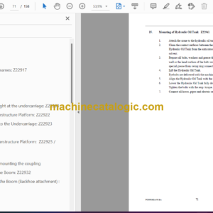 Komatsu PC8000 Hydraulic Excavator General Assembly Procedure Shop Manual