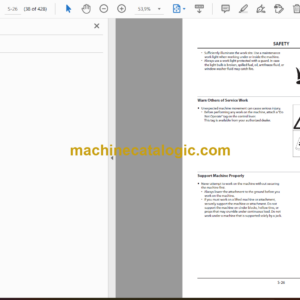 Hitachi ZX400LCH-5A Hydraulic Excavator Operator’s Manual (ENMDDK-HD1-1, ENMDDK-HD1-4, ENMDDK-HD1-3)