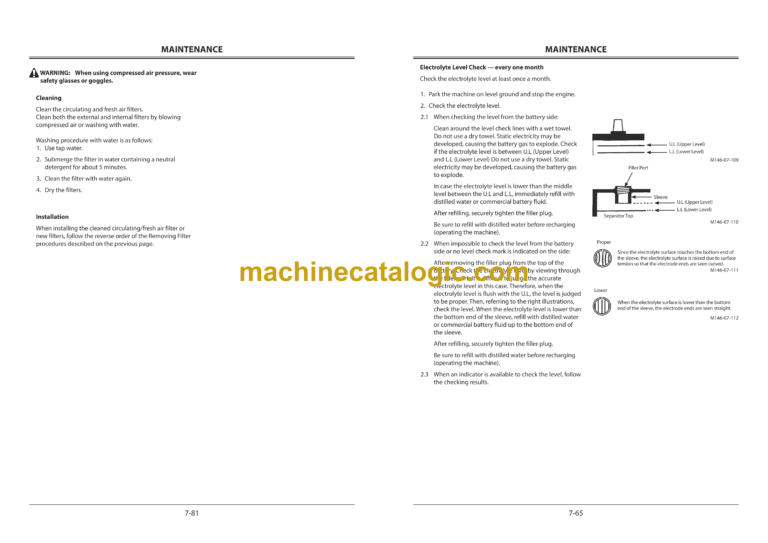 Hitachi ZX110MF-5G, ZX130-5G, ZX138MF-5G Excavator Operator's