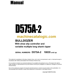 Komatsu D575A-2 Bulldozer Shop Manual (SEBM015600K)